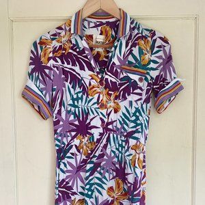 Vintage Pantel tropical print dress